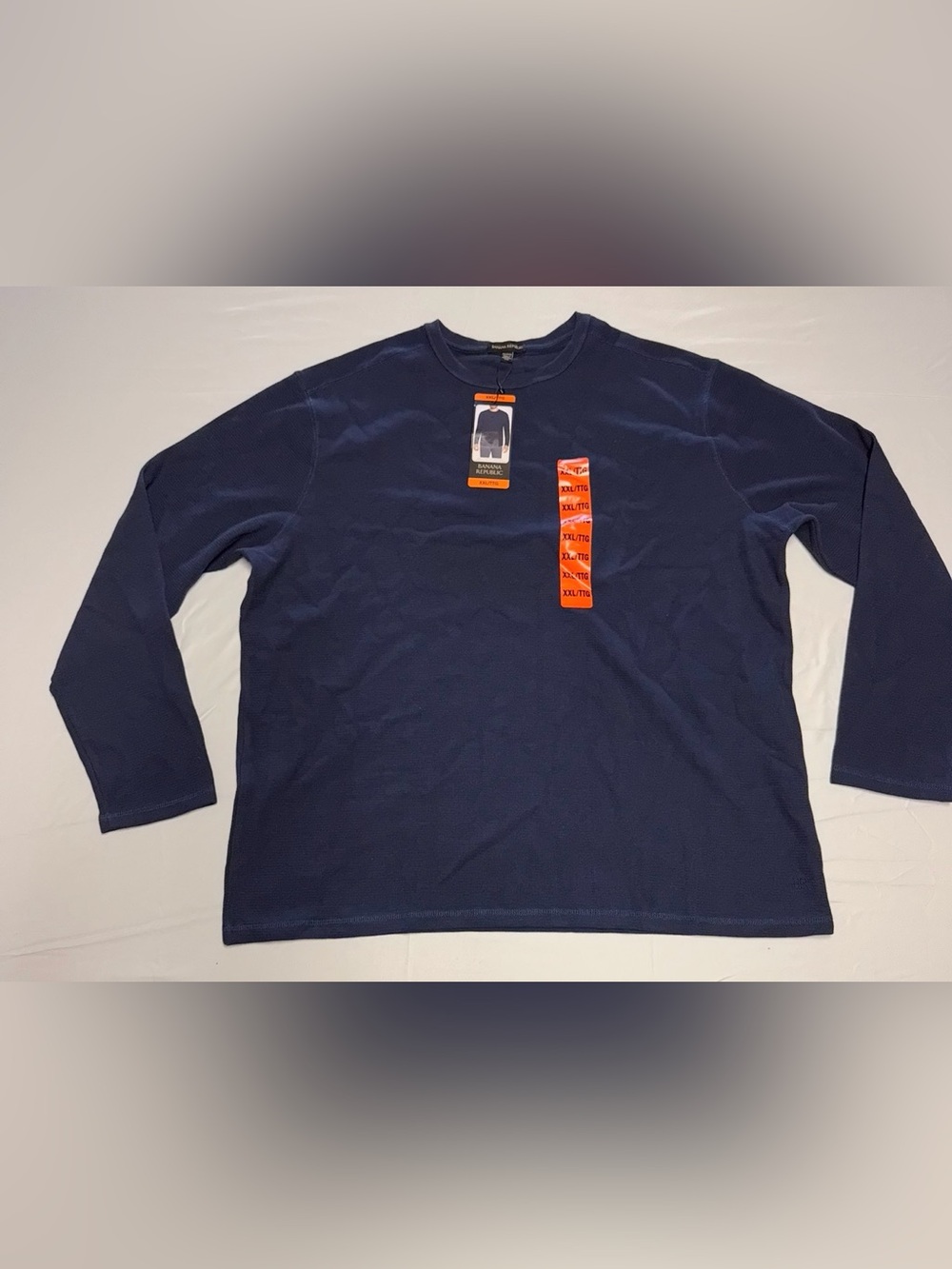 Banana Republic Men's Navy Long-Sleeve Crewneck Shirt - Size XXL / NWT